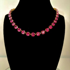 Austrian Crystal Necklace Rose