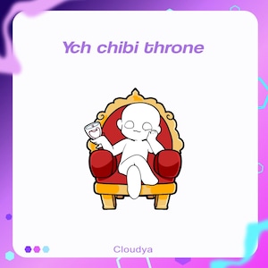 YCH chibi sit on throne