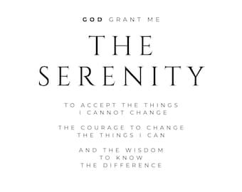 Serenity Prayer - Classic