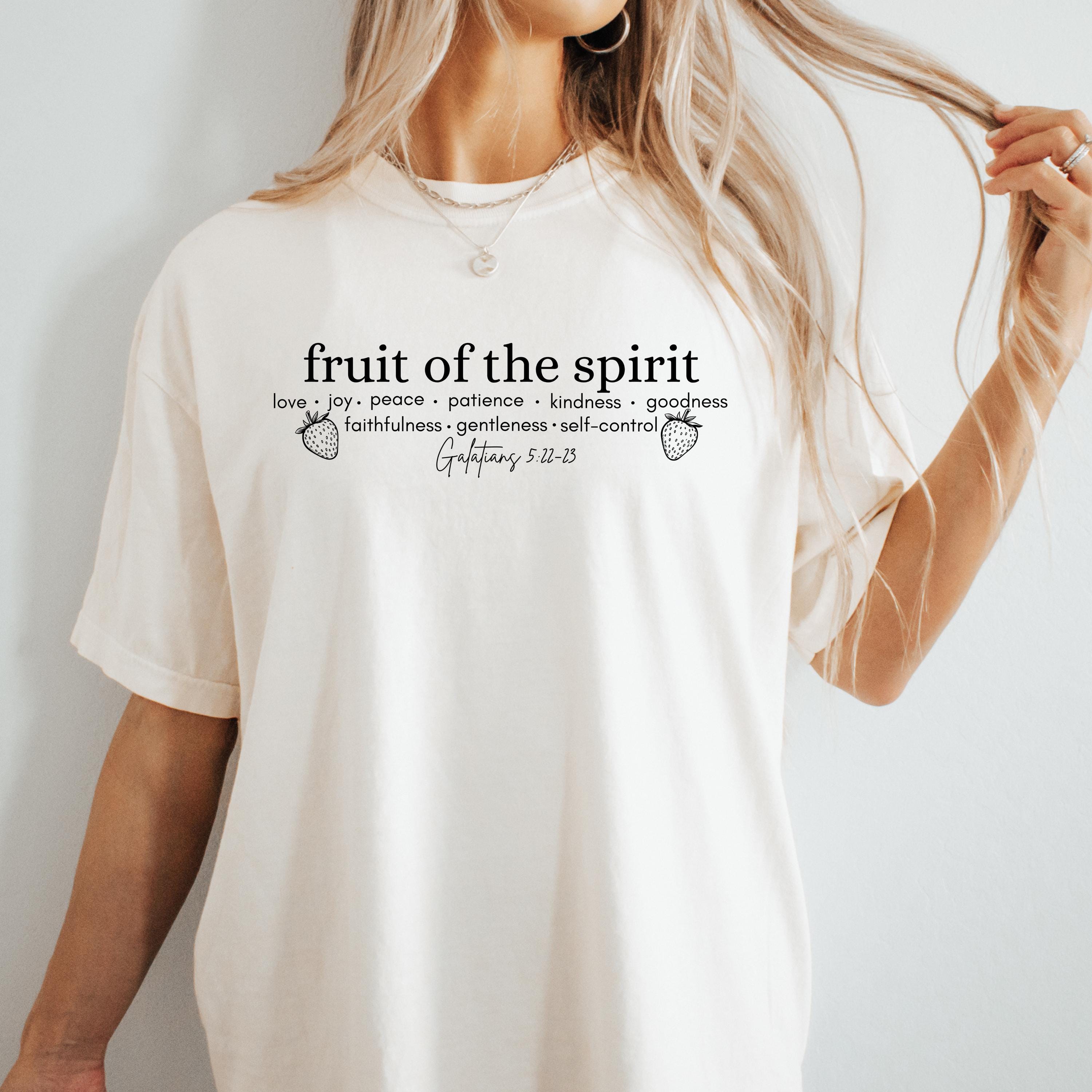 Comfort Colors Fruits of the Spirit Shirt,boho Christian Shirt,bible ...