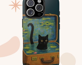 Black Cat Phone Case For iPhone 16 15 14 13 12 11 Pro Max mini Plus Case Samsung Galaxy  s24 s23 s22 s21,Whimsical Animal Black kitten case