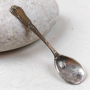 Antique French Silverplated Metal Blanc Miniature Spoon