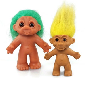 Little troll dolls best sale with crazy hair
