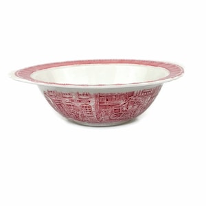 Royal Tudor ware Coaching Taverns pink transferware bowl