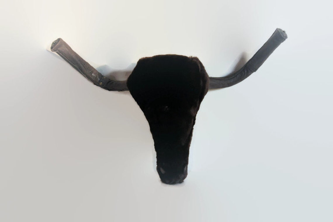 Vintage Handmade Bull Horns Wall Hanging Far West Decoration Etsy