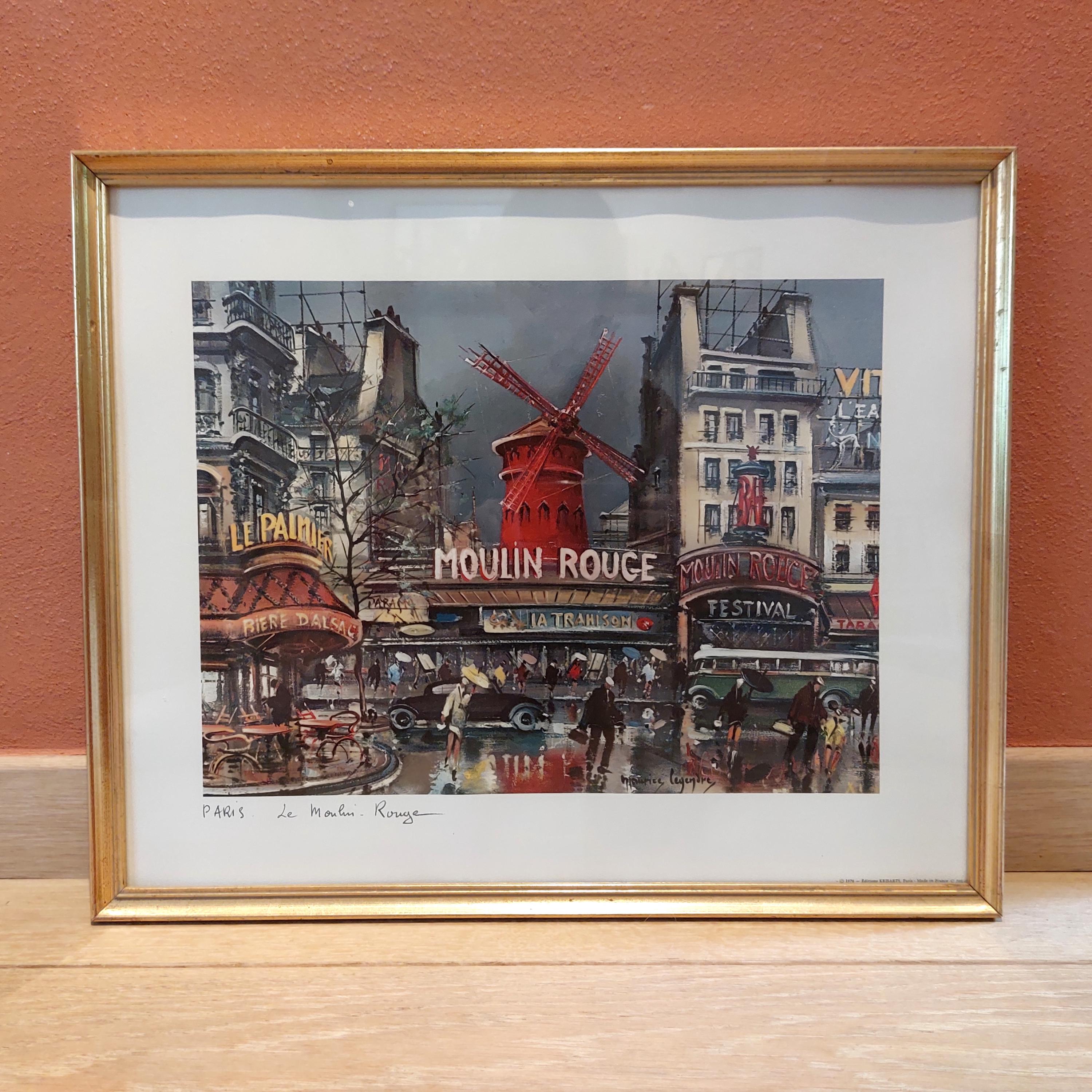 Maurice Legendre Moulin Rouge Paris Lithograph 1976 – Vintage