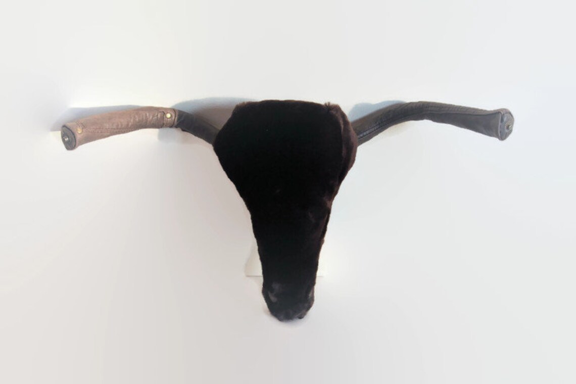 Vintage Handmade Bull Horns Wall Hanging Far West Decoration Etsy