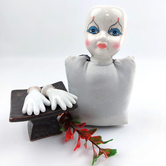 Vintage Porcelain Doll Torso With Detached Hands: Art Doll Repair