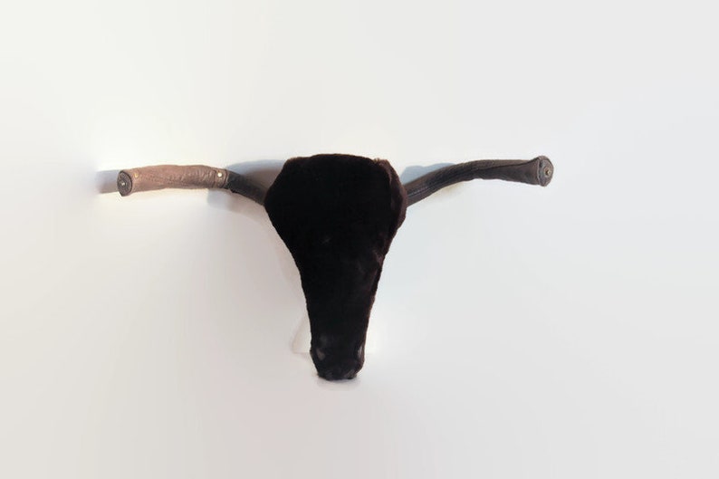 Vintage Handmade Bull Horns Wall Hanging Far West Decoration Etsy