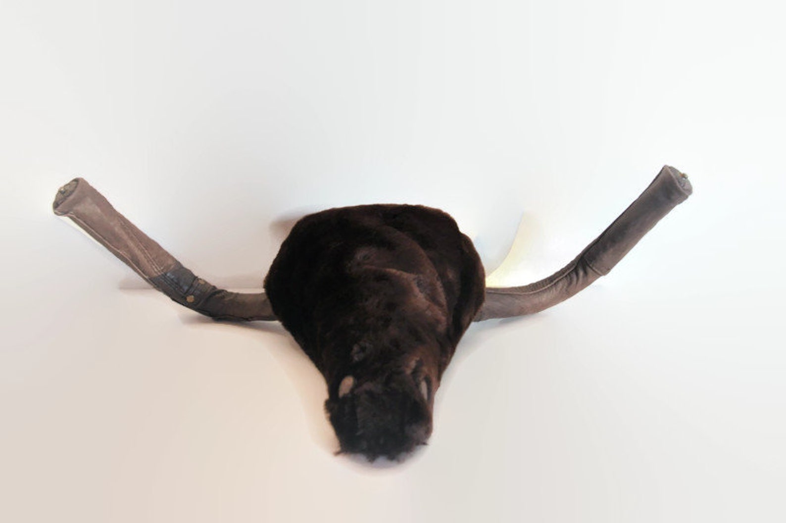 Vintage Handmade Bull Horns Wall Hanging Far West Decoration Etsy