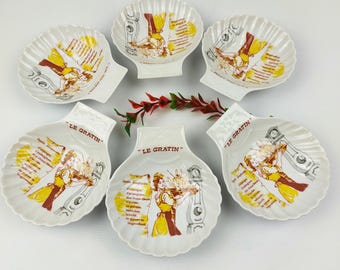 Apilco グラタン皿 2個セット、ワイルドベリーデザイン、フランス製