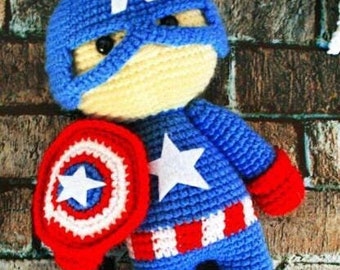 Gehaakt-Captain-America-PDF-amigurumi-patroon
