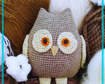 CROCHET PATTERN in English and Spanish - Aldric the Lovely Owl - Amigurumi Pattern - Instant PDF Download
