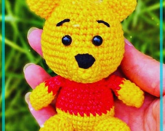 Crochet pattern | Lovely teddy Bear | PDF | Cotton & Plush stuffed toy | easy amigurumi baby toy keychain