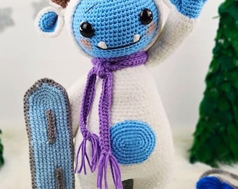 Boo the Yeti Monster Amigurumi Crochet Toy Pattern PDF