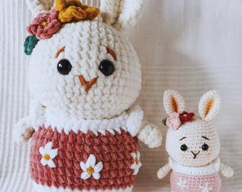 Crochet Bunny Pattern, Amigurumi Bunny Pattern, Amigurumi Crochet Pattern Bunny, Amigurumi Doll, Baby Rosie Bunny Amigurumi Pattern PDF