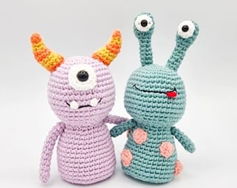 Crochet pattern funny monster, PDF pattern in Eng, Plush toy crochet cyclops, amigurumi monster tutorial, amigurumi doll pattern halloween