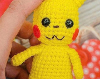 Patrón crochet-Pikachu-Pokemon-PDF-Amigurumi