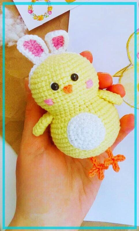 ひよこのかぎ針編みパターン、イースターのひよこ、あみぐるみのひよこ