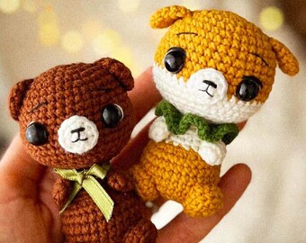 CROCHET PATTERN Christmas bear in knitted clothes for bear on English,PDF tutorial stuffed amigurumi crochet toy, easy pattern for beginners