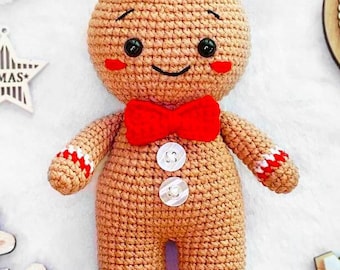 Gingerbread Crochet Pattern, Christmas Crochet Pattern, Crochet Gingerbread Pattern, Gingerbread Boy and Girl
