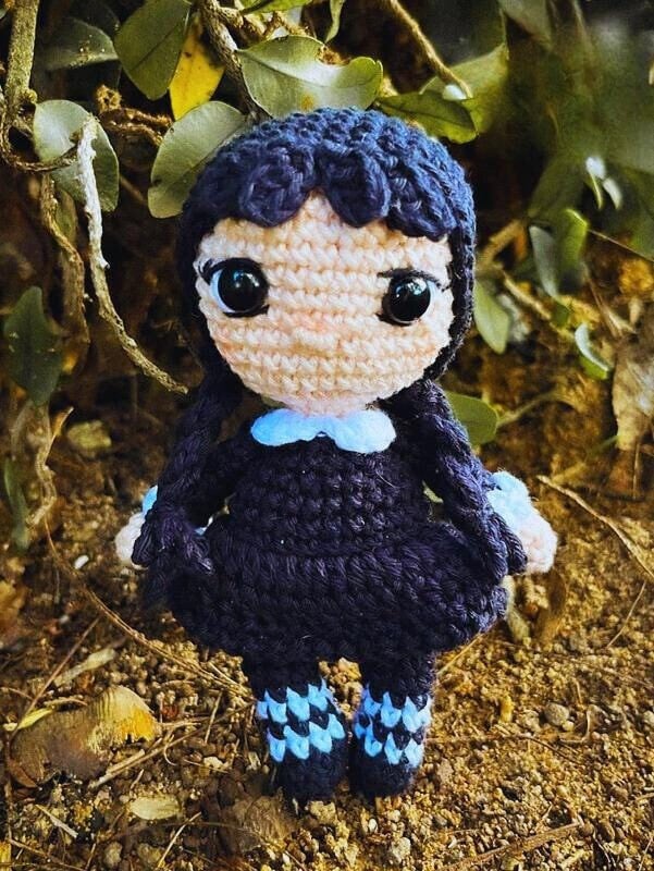 30 Wednesday Crochet Patterns for Dolls, Accessories, and Gothic Gifts 4 Wednesday Amigurumi Doll Pattern with Photo Tutorial