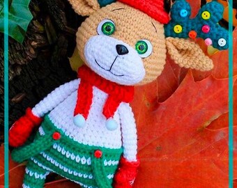 Padrão de crochê de rena para o feriado (padrão de rena de Natal, padrão de crochê de Natal, amigurumi de rena de Natal, padrão de crochê de veado)