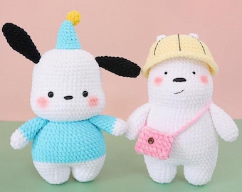 Pattern Bundle puppy Animal, no sew amigurumi crochet patterns, quick and easy patterns