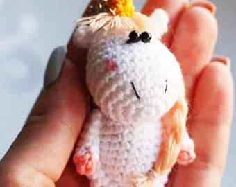 Unicorn No Sew Crochet Pattern,keychain, No Sew Amigurumi Crochet Patterns, Crochet Pattern, Plushie Pattern