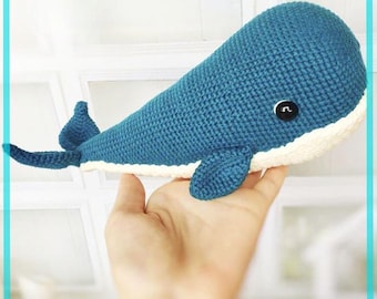 Patrón de crochet ballena amigurumi PDF