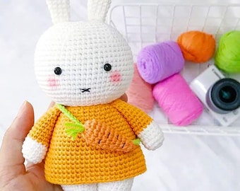 Gehaakt PATROON Konijn / amigurumi-patroon gehaakt konijn (pdf in het Engels) / amigurumi-paashaas / schattige dieren patroon/patroon paashaas