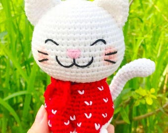 Crochet Cat Pattern, Cat Amigurumi Pattern, Crochet Cream Cat Pattern, Crochet Kitten Pattern
