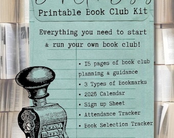 Book Club Kit: Printable Guide & Worksheets (Instant Download)