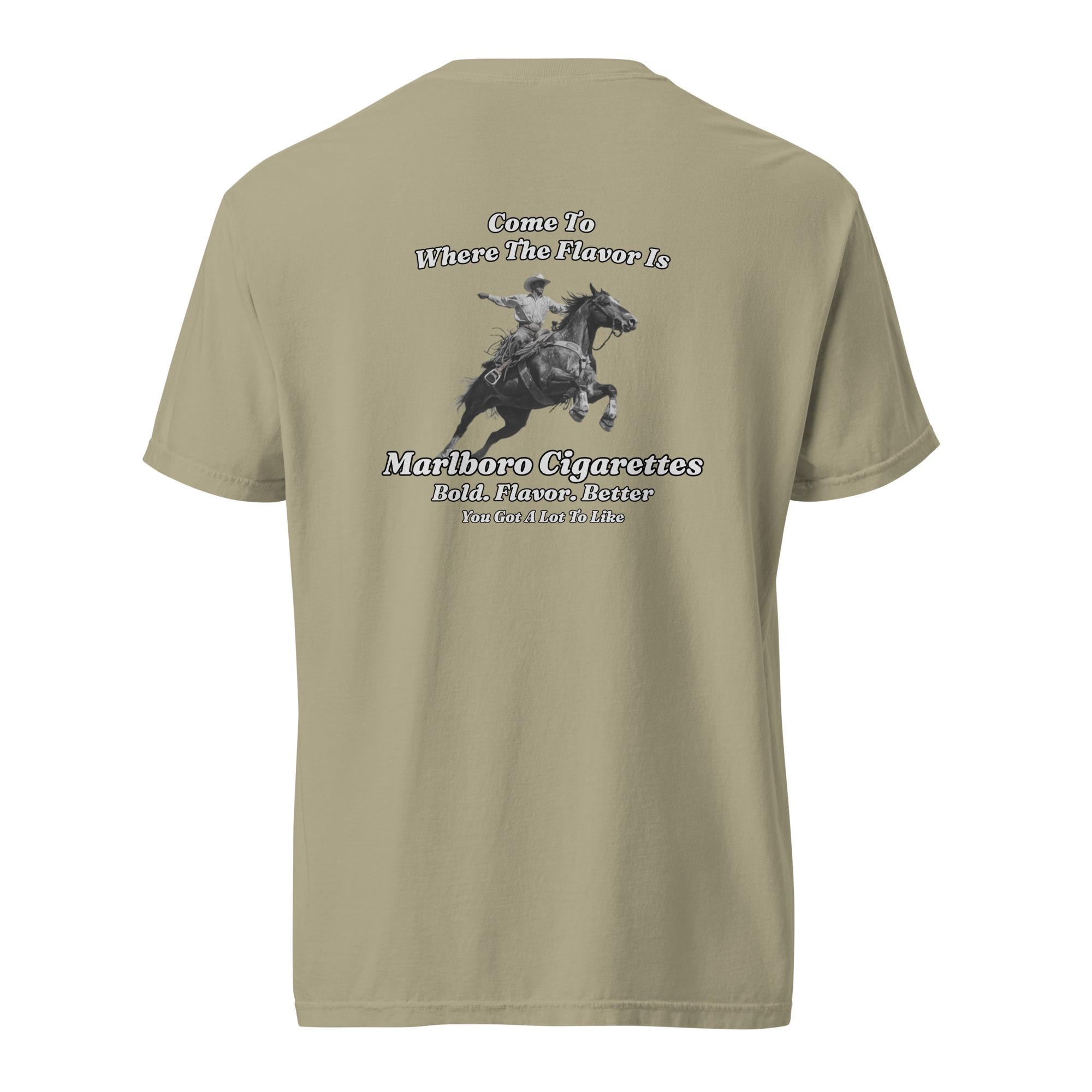 Classic Marlboro Cigarette Vintage Cowboy T-shirt- COMFORT COLORS