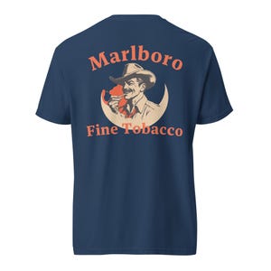 Vintage Marlboro Cowboy Graphic Tee - COMFORT COLORS- Retro Western Style Shirt