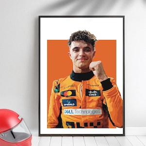 F1 Mclaren Lando Norris Unofficial Fan Art Poster Print