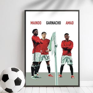 Manchester United Amad X Garnacho X Main Poster Print