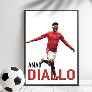 Amad Diallo Manchester United-posterafdruk