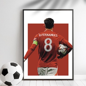 Manchester United Bruno Fernandes Poster Print