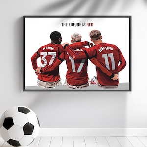Manchester United Mainoo x Garnacho x Hojlund Print