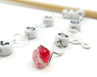 Cherry Ice Knitting Row Counter - Chain Counter - Counts up to 100 rows - Choose Small, Medium, Large, or XL