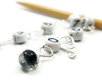 Black Ice Number Chain Row Counter - Knitting Row Counter - Snag Free Row Counter - Chain Counter - Simple Row Counter - Counts 100 Rows