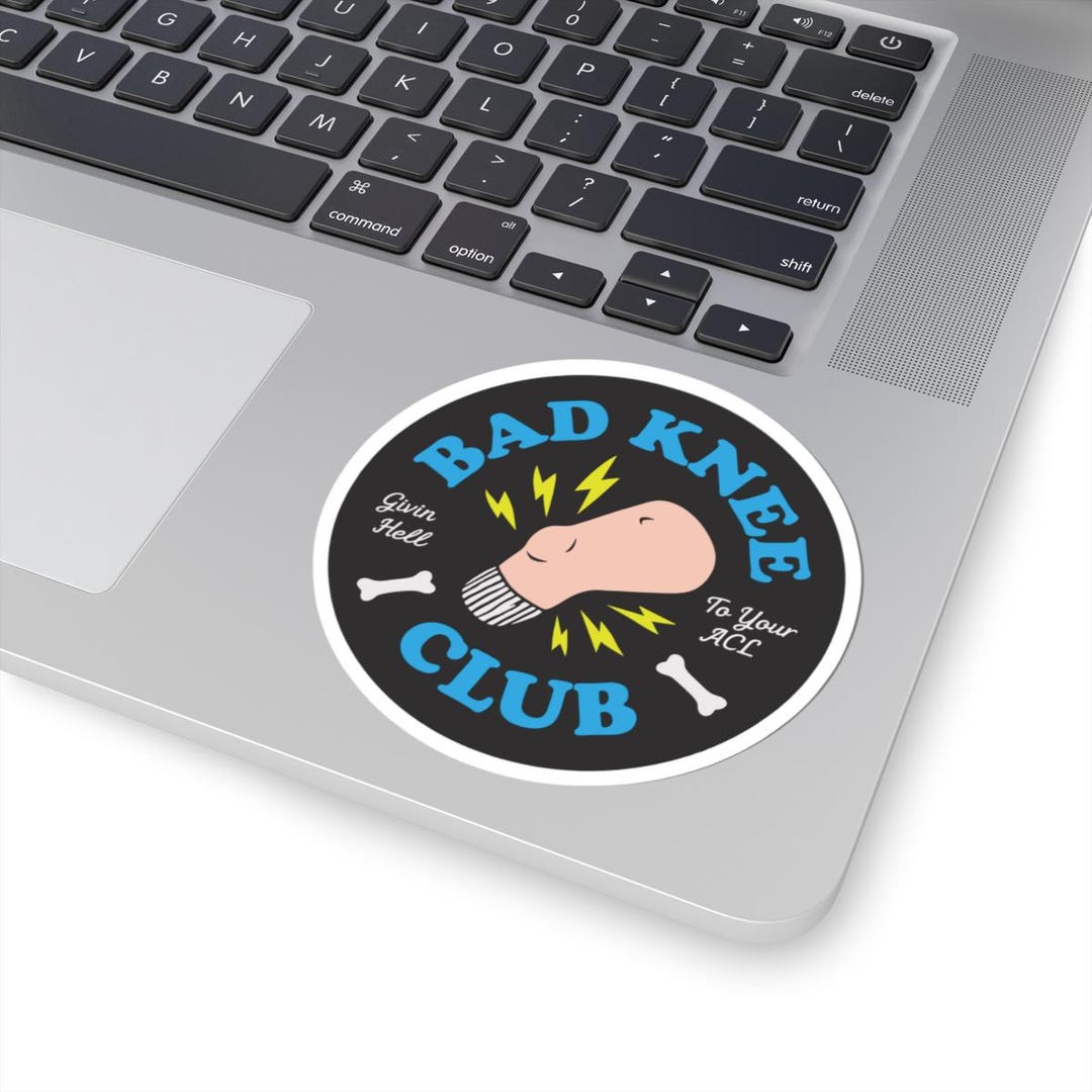 Bad Knee Club Sticker | Funny ACL Knee Injury Design - Etsy