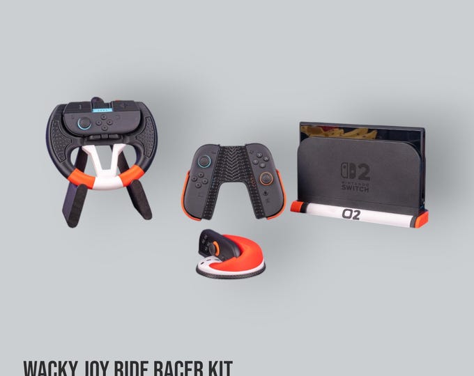 Wacky Joy Ride Racer Kit for Nintendo Switch: Steering Wheel, Dock, Grip