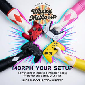 Power Ranger Controller Holder, Gaming Desk Decor