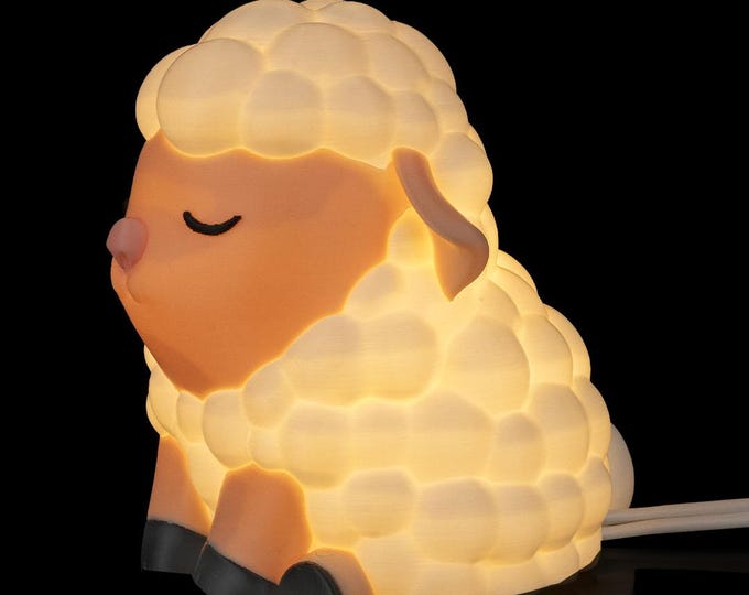 Cozy Sheep Table Lamp: Nursery Night Light, Gamer Desk Decor