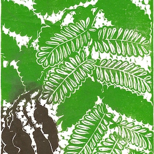 Tamarind, limited edition, color linoleum block print, printed and signed in pencil by the artist