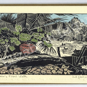 Trois cartes de vœux Lagana, « Aunt Leean’s Front Walk » et deux autres de votre choix