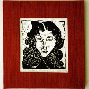 Janet I or Janet II, your choice of two limited edition lino blocks, cut, printed and signed in pencil by the artist image 4