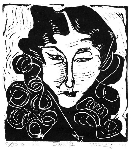 Janet II or Janet I, Your Choice of Two Limited Edition Lino Blocks ...
